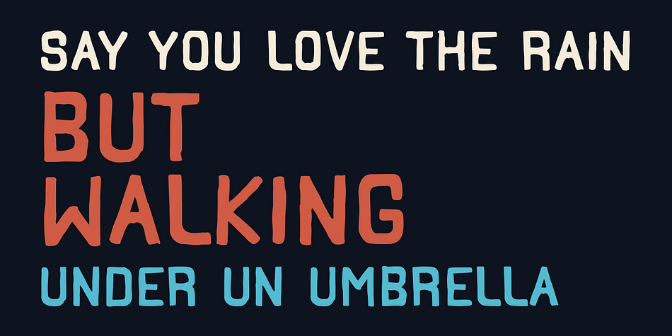 It is dressed in cool, but subtle colors"

Features include: 
520+ glyphs
Euro & others signs of currencies
OT Features: Kerning, Oldstyle Numerals, Tubular Numerals, Localized Forms, Fractions, Subscript and Supscript, Ordinals, Slashed Zero and others.