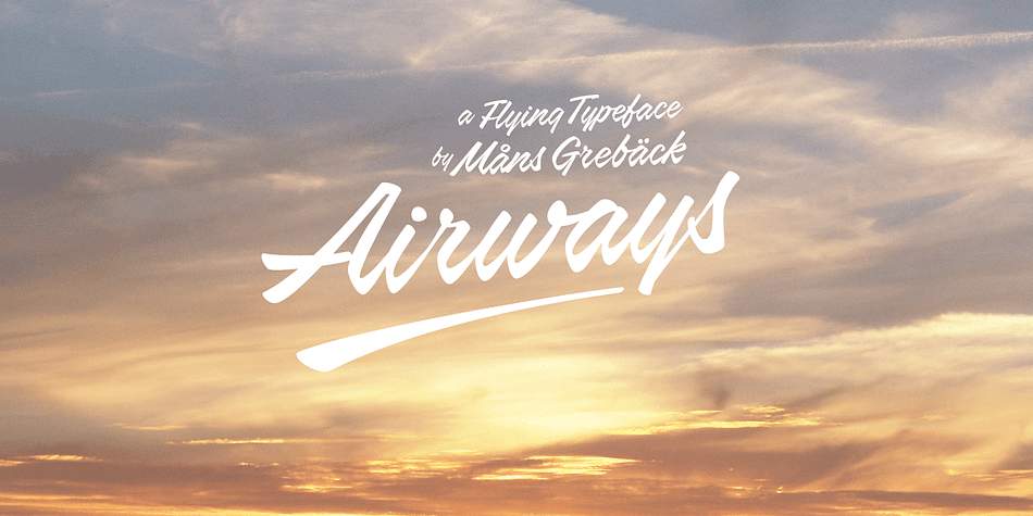 A typeface fast and light enough to fly!