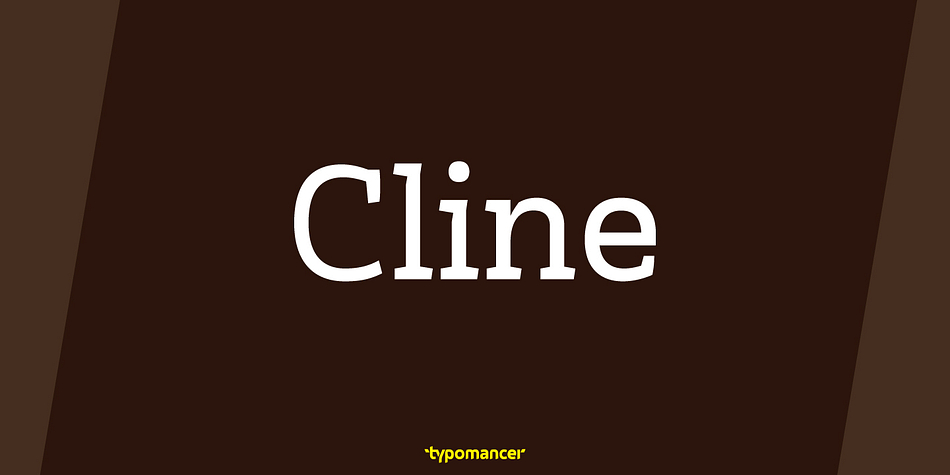 Cline is a family of slab and sans typefaces.