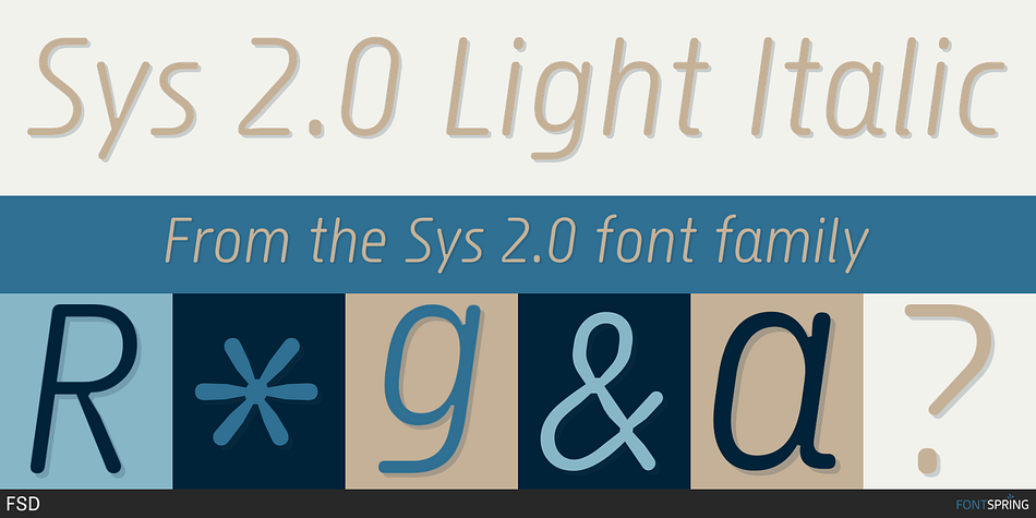 Sys 2.0 Light Italic Font