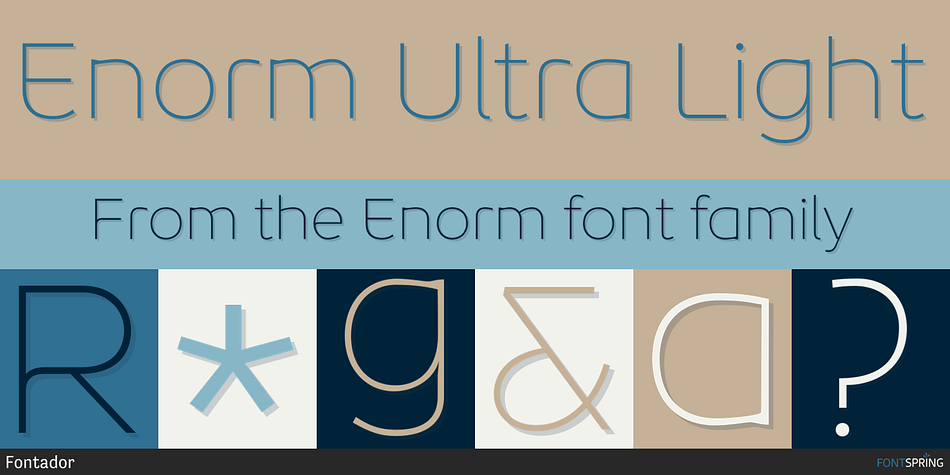 Enorm Ultra Light Font
