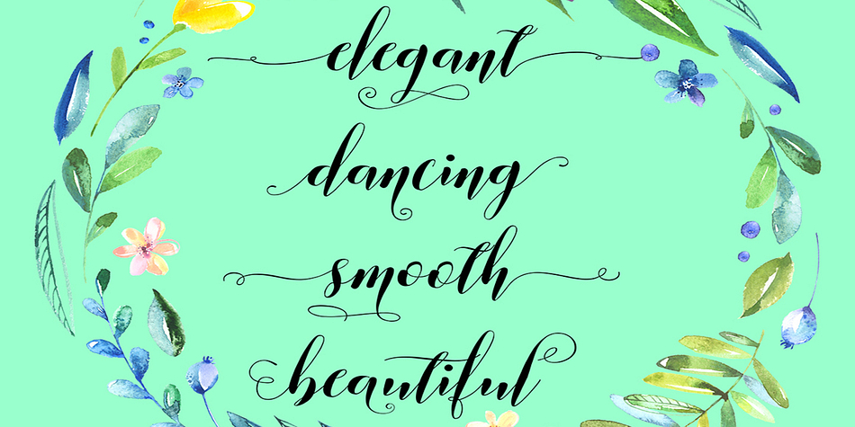 
Ismelda Script is a modern calligraphy font, elegant, organic fun with dancing baseline.