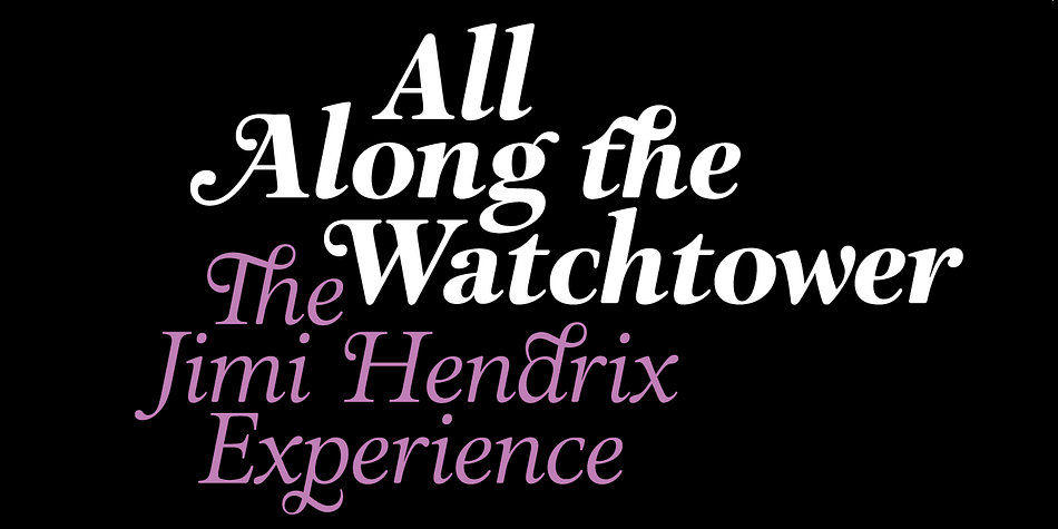 Displaying the beauty and characteristics of the Park Lane font family.