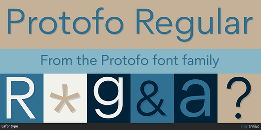 Fonts similar to Protofo