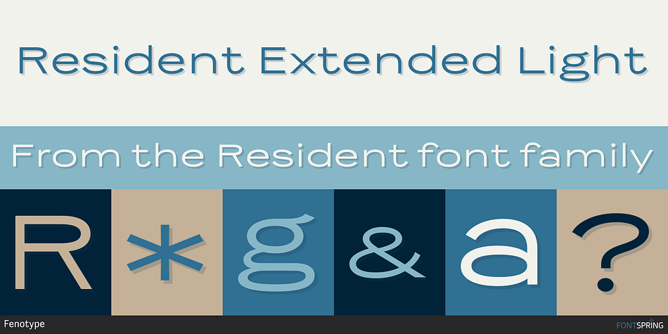 Resident Extended Light Font