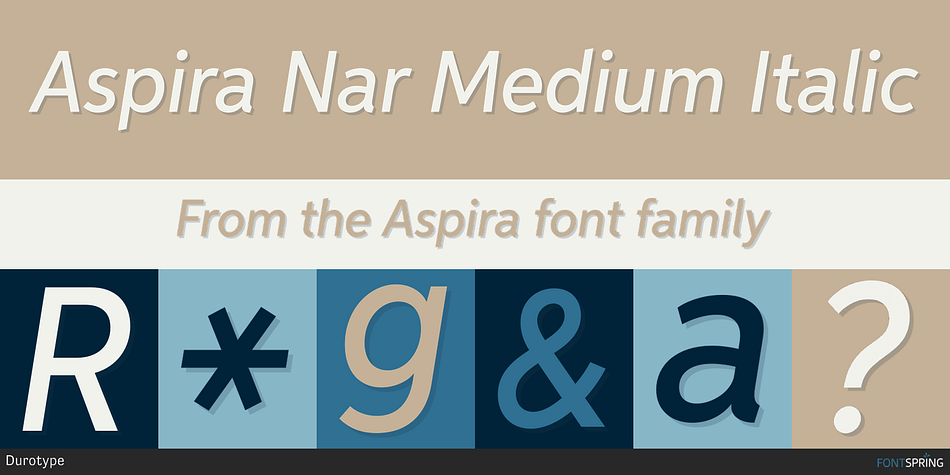 Aspira Nar Medium Italic Font