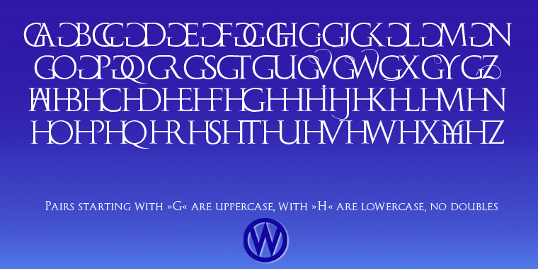So if for example you look for the monogram »GW«, you must choose the packet »Monogramma-GH«.