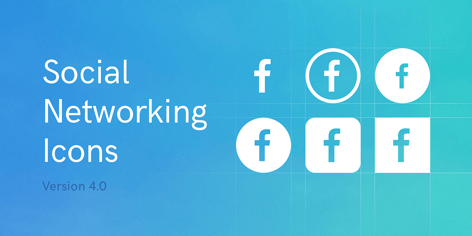 The Social Networking Icons font family has been designed to simplify the process of routinely loading and pasting social icons around, for both print and on the web – reducing server load and saving time.