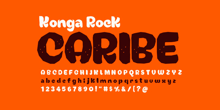 Emphasizing the favorited Konga font family.