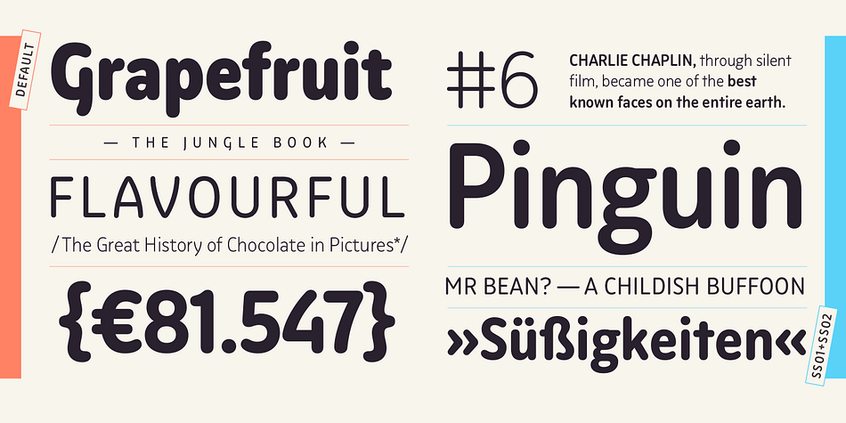 The standard lowercase ‘g’ has a single-story form, and Stylistic Sect 2 switches this out with a double-story version.