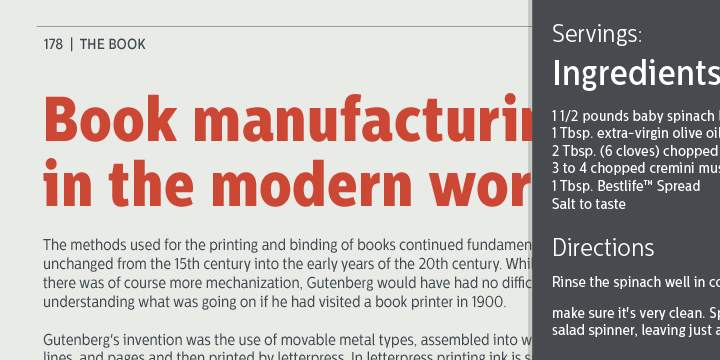 Highlighting the Centrale Sans Condensed font family.