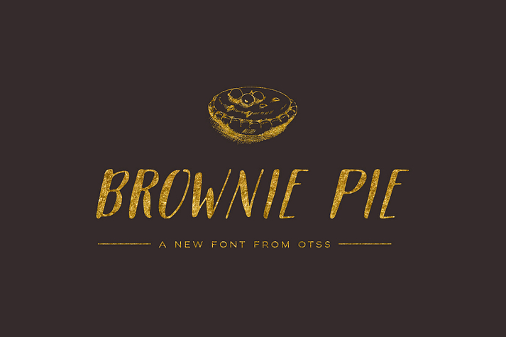 Brownie Pie is an all uppercase handlettered font.