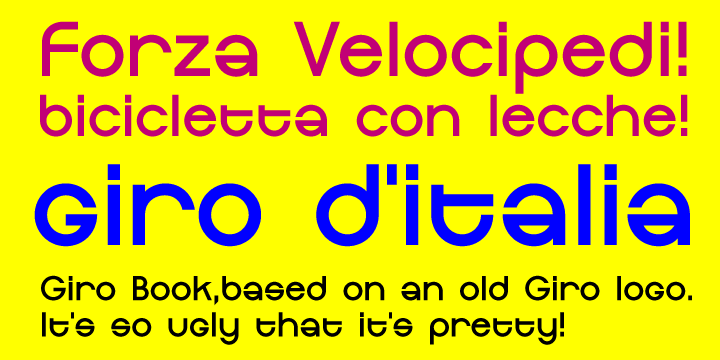 Displaying the beauty and characteristics of the Giro font family.
