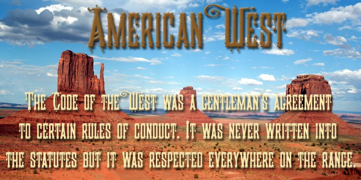 Inspired by an old document from the New York and Western Railroad, American West brings the olden days to mind.