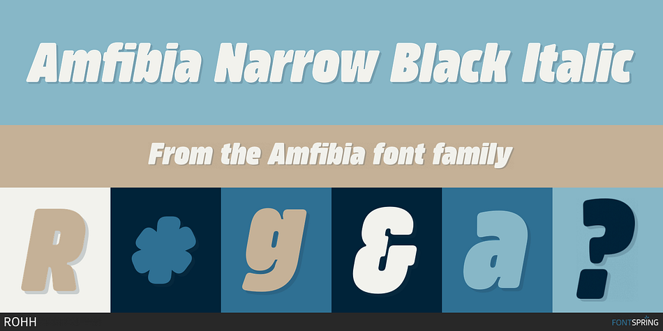 Amfibia Narrow Black Italic Font