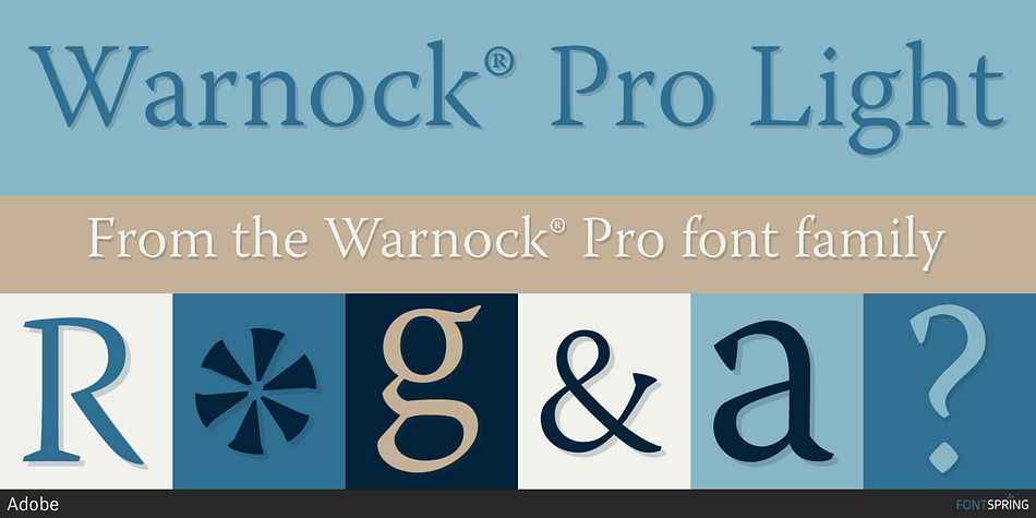 Warnock® Pro Light Font