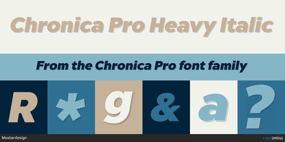 Chronica Pro Heavy Italic Font
