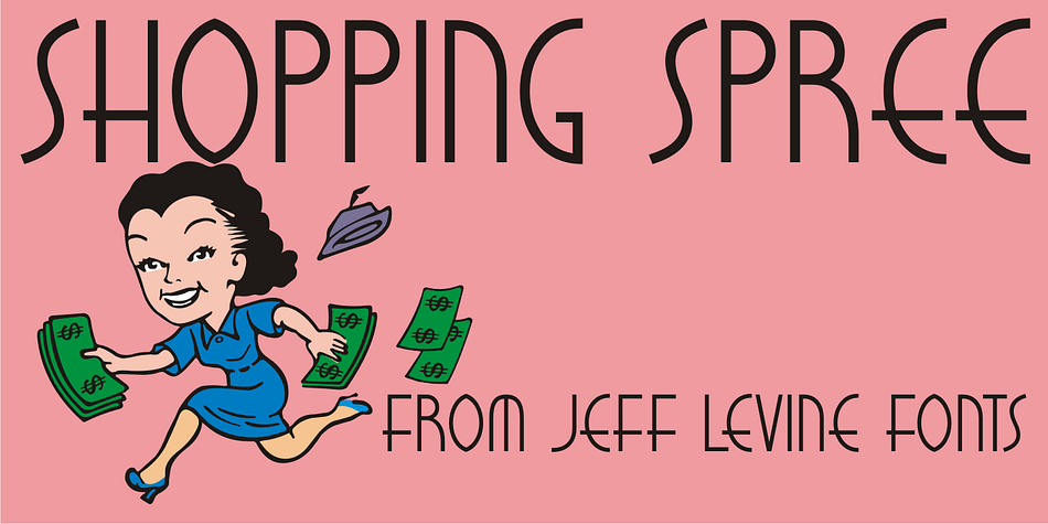 Shopping Spree JNL was inspired by the hand lettering on the title card for the 1938 film "Fast Company" starring Melvyn Douglas and Florence Rice.