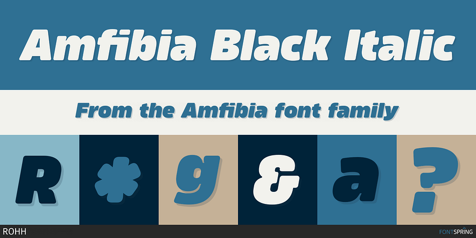Amfibia Black Italic Font