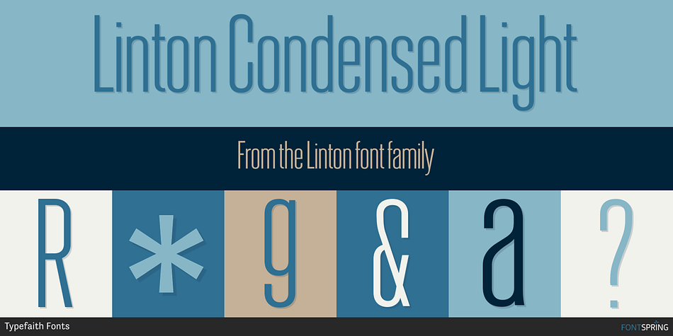 Linton Condensed Light Font