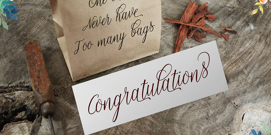 The Features of this fonts are:
Standart ligatures
Stylistic Alternates
Contextual Alternates
Stylistic sets
Swashes

Ambarella can be used for various purposes such as headings, logos, wedding invitations, T-shirt design, letterheads, signage, lables, news, posters, badges etc.