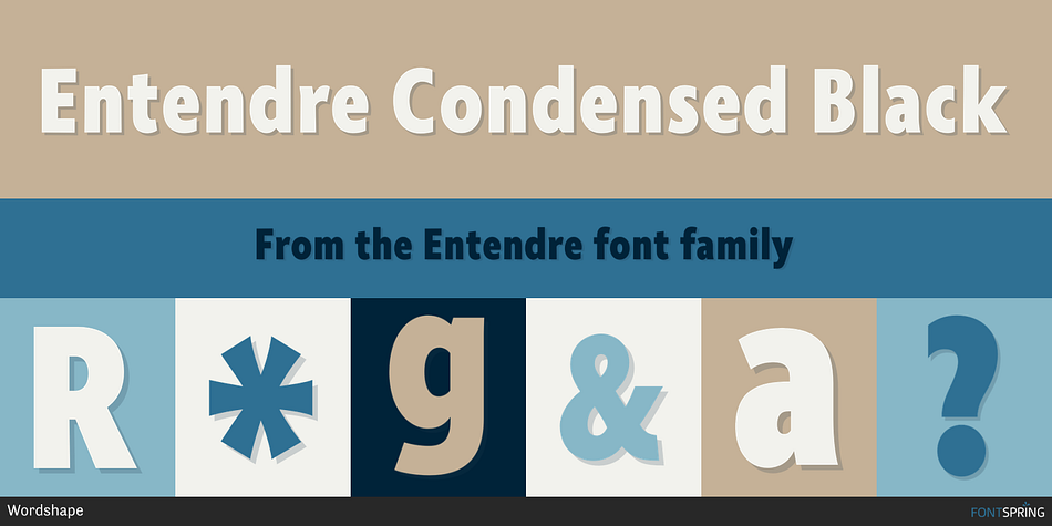 Entendre Condensed Black Font