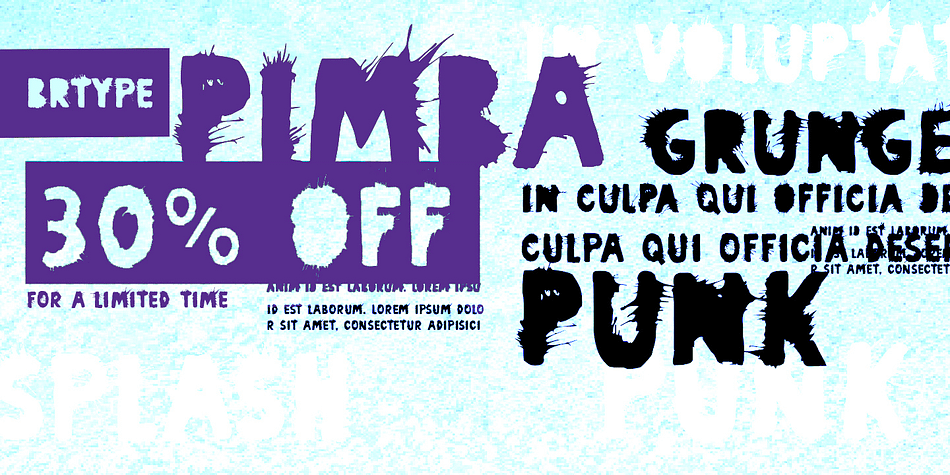 Pimba is a original font design full of all sorts of craziness.