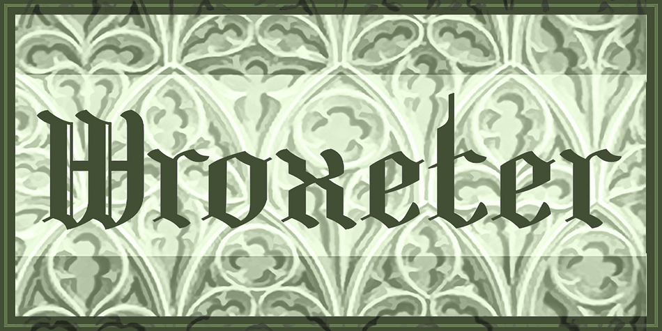 Wroxeter font family example.