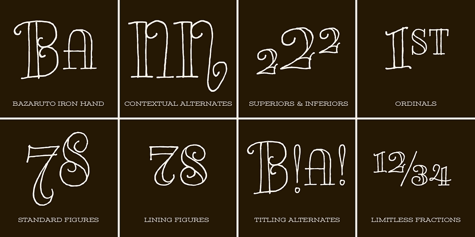 Emphasizing the popular Bazaruto font family.