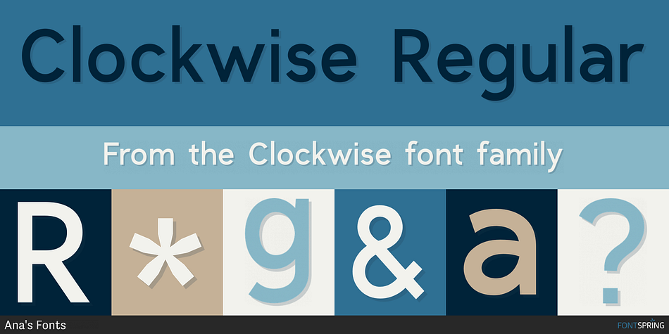 Clockwise Regular Font