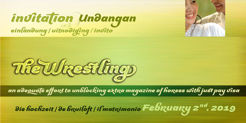 Geegantic font family sample image.