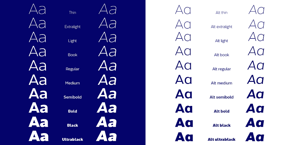 The fonts are based on the geometric forms with a mix of grotesque typefaces.