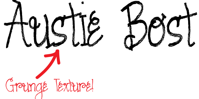 Displaying the beauty and characteristics of the Austie Bost Cartwheels font family.