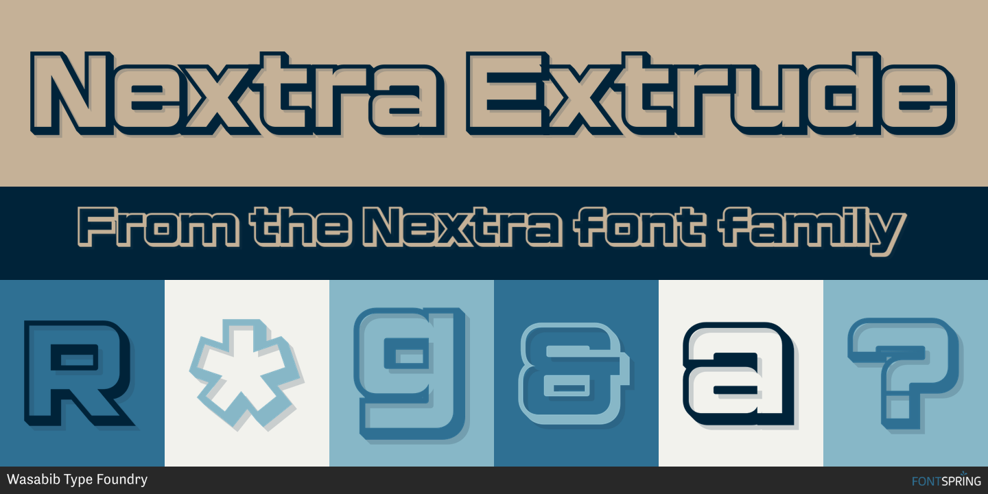 Nextra Extrude Font
