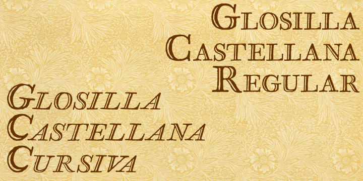 Glosilla Castellana is a classic font design remastered by the type foundry Intellecta Design.