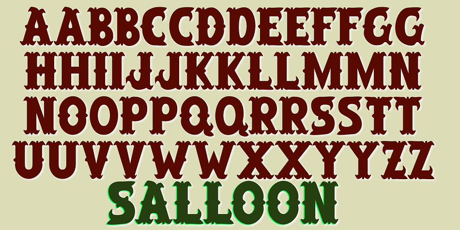 Although Salloon may look like an old font, it is not and no historic font closely resembles it.