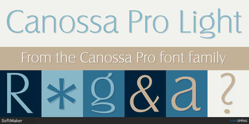Canossa Pro Light Font