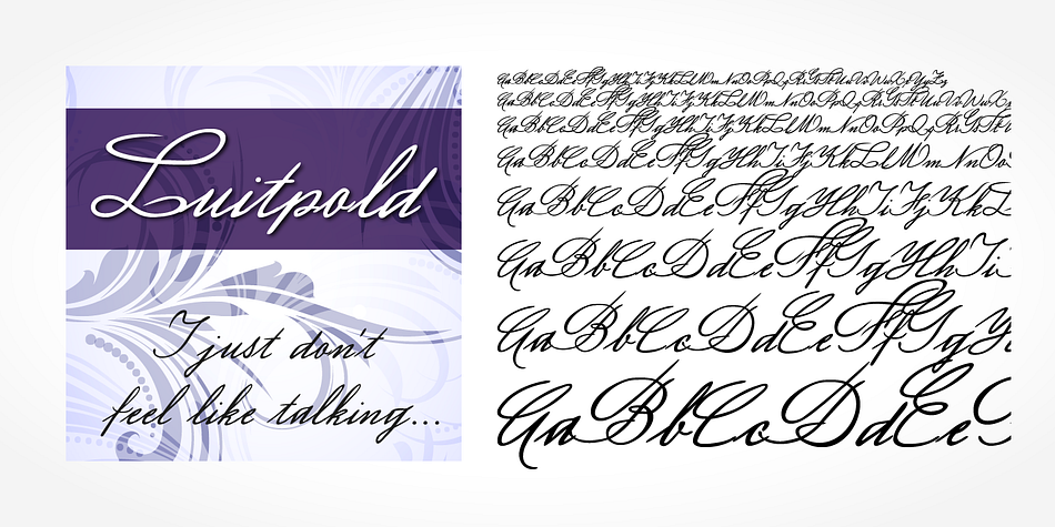 “Luitpold Handwriting” is a beautiful typeface that mimics true handwriting closely.