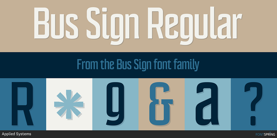 Bus Sign Regular Font