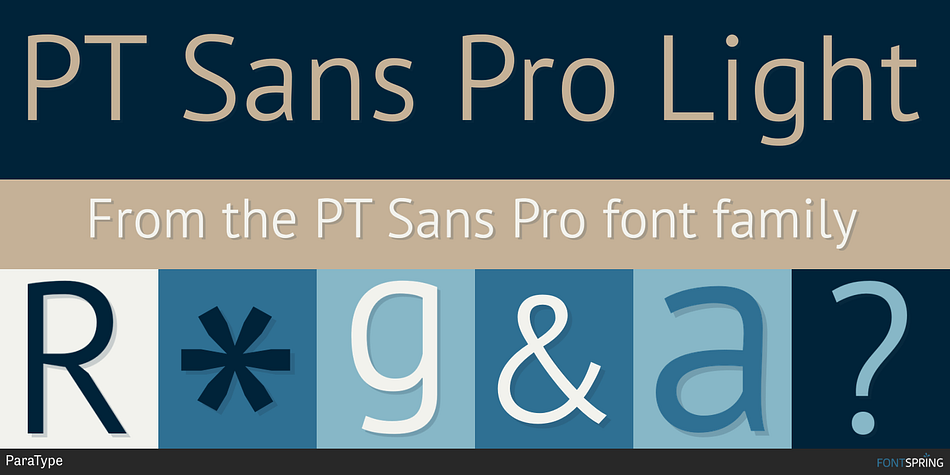 PT Sans Pro Light Font
