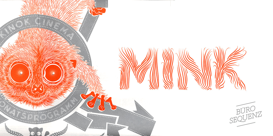 Mink is a furry hand-crafted feature font.