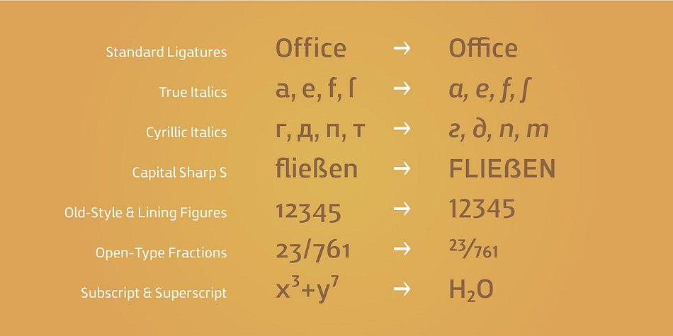 Zosimo Pro font family example.