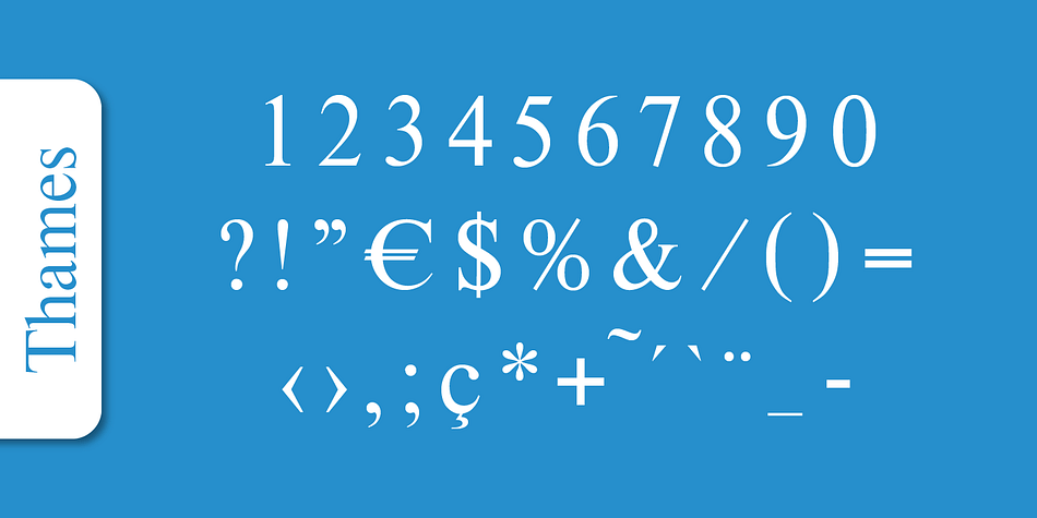 Thames Serial font family example.