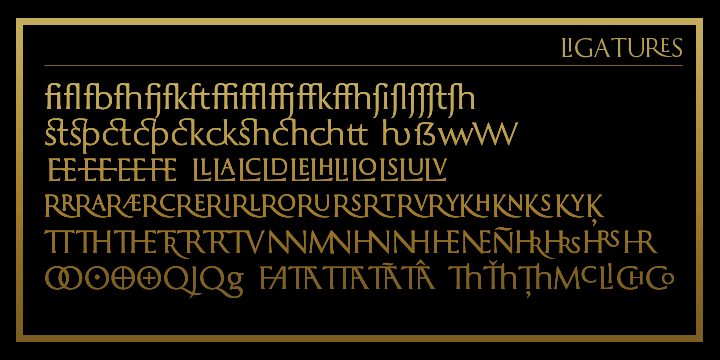 Legan font family example.