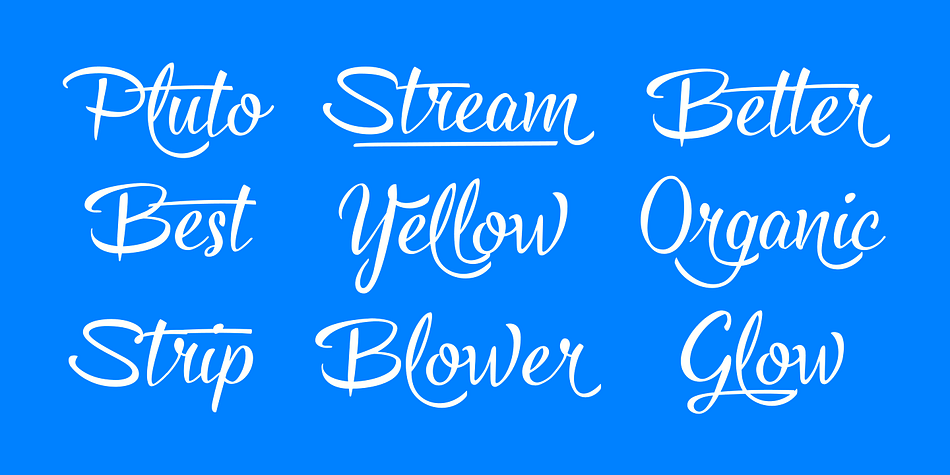 Cold Brew Extras is a set of brush strokes and swashes designed to support the font.