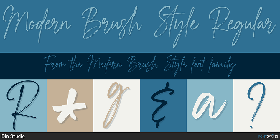 Modern Brush Style Regular Font