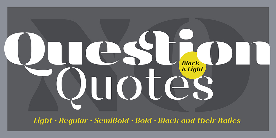 It is rooted in the style of a classic high contest typeface, excluding the typical serifs and ball terminals.