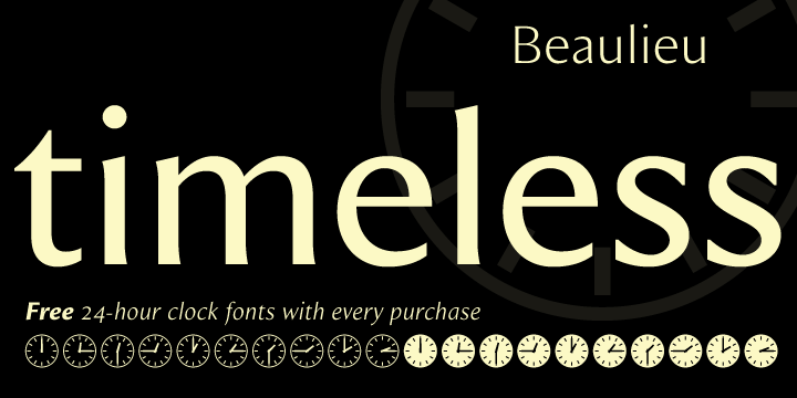 With only a suggestion of the serifs remaining, Beaulieu is modelled on traditional serif letterforms but with low-contrast stroke widths and a generous x-height.