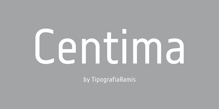 Centima – a geometric sans serif typeface family, built in six styles.