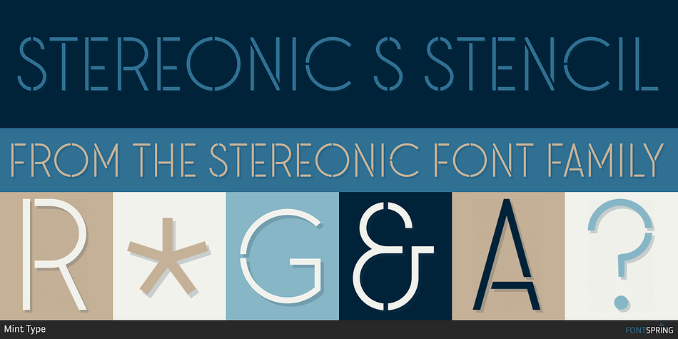 Stereonic S Stencil Font